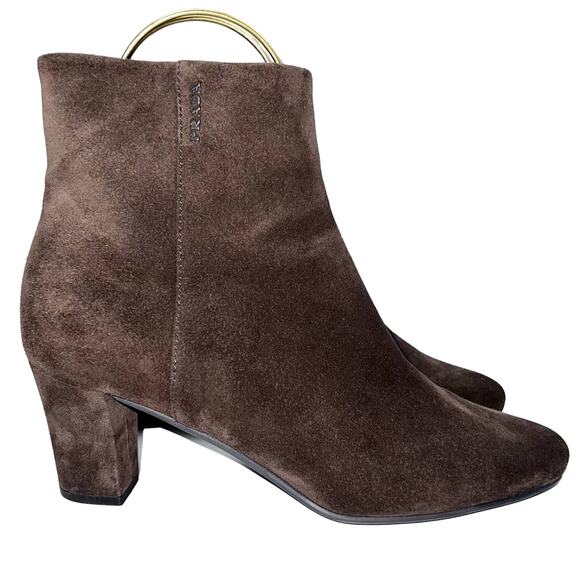 PRADA Pointed Toe Ankle Booties EU 38.5 US 8.5 Women's Dark Brown Boots - Picture 1 of 11